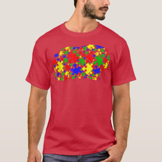 Medveten för Älskare-autism i gris T Shirt