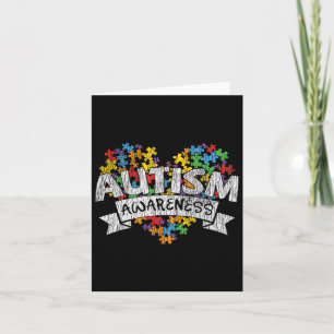 Medveten för  Autism Awerness Month Autistic Kids Kort