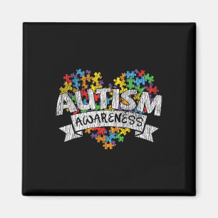 Medveten för Autism Awerness Month Autistic Kids Magnet