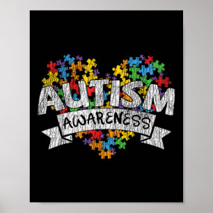 Medveten för  Autism Awerness Month Autistic Kids Poster