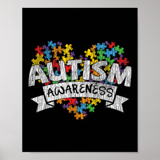 Medveten för  Autism Awerness Month Autistic Kids Poster