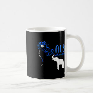 Medveten för Blue Ribbon Elephant Als Warrior Supp Kaffemugg