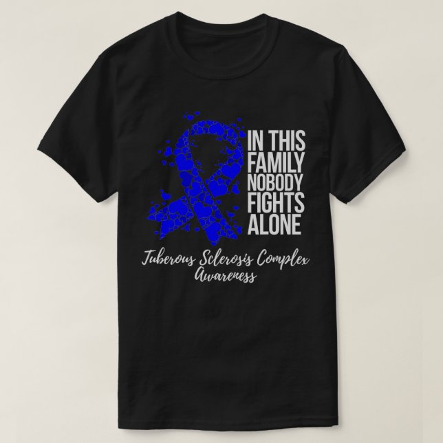 Medveten för Family Support Tuberous Sclerosis Com T Shirt (Design framsida)