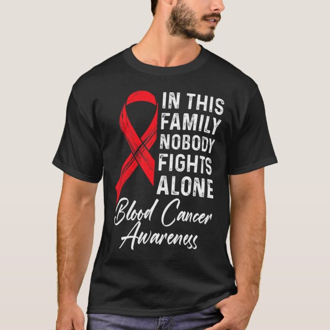 Medveten för medvetenhet om cancer i blodscancer i t shirt (Framsida)