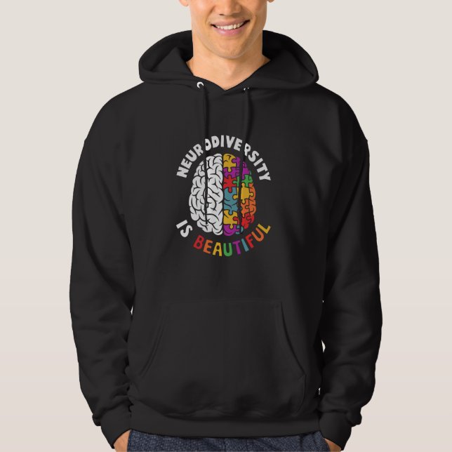 Medveten för "Neurodiversity" - vacker, elegant SP Hoodie (Framsida)