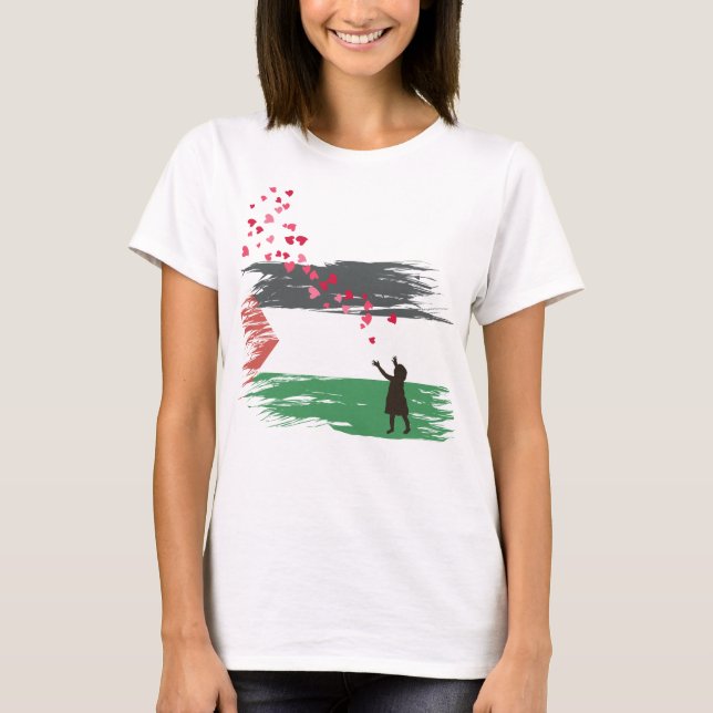 Medveten om fri Palestina T-Shirt - Gaza Orphan (Framsida)