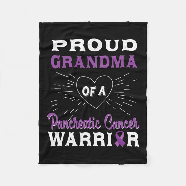 Medveten, stolt farmor av pankreascancer fleecefilt (Framsidan)