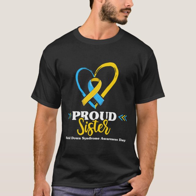 Medveten syster till Downs syndrom 2  T Shirt (Framsida)