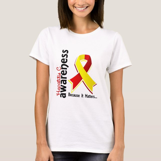 Medvetenhet 5 för hepatit C T Shirt (Framsida)