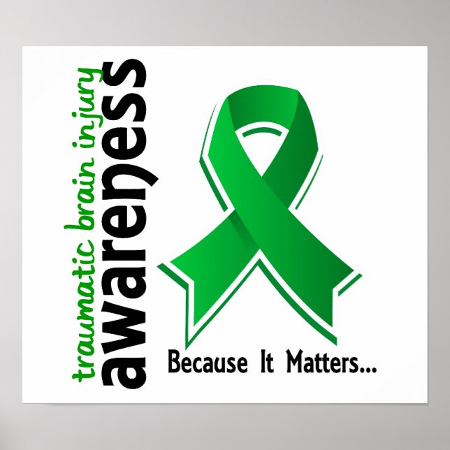 Medvetenhet 5 Traumatic Brain Injury TBI Poster (Framsidan)