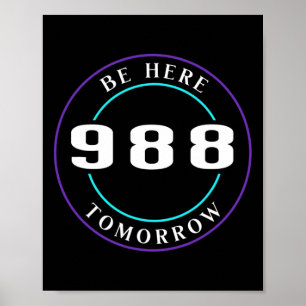Medvetenhet 988 - Förebyggande av självmord Poster