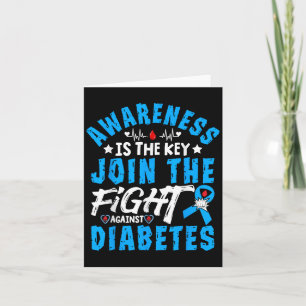 Medvetenhet är nyckeln Gå med i kampen mot diabete Kort