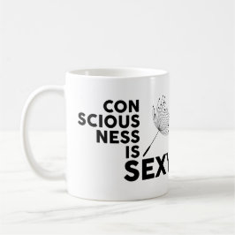 Medvetenhet är sexig dandelion kaffemugg