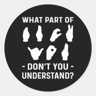 Medvetenhet. Asl Awareness Runt Klistermärke