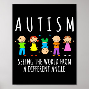 Medvetenhet autism ser världen från en annan poster