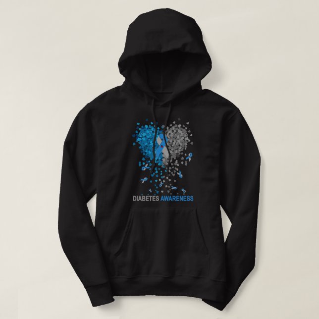 Medvetenhet av typ 1 hoodie (Design framsida)