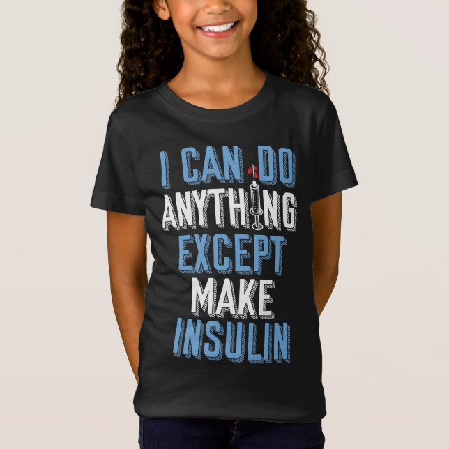 Medvetenhet av typ 1 om diabetes - allt utom t shirt (Framsida)