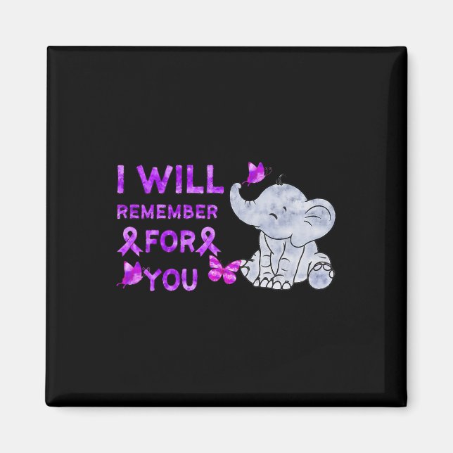 Medvetenhet Cute Elephant jag kommer ihåg för dig  Magnet (Framsidan)