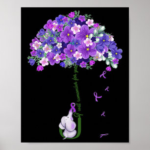 Medvetenhet Cute Elephant jag kommer ihåg för dig Poster