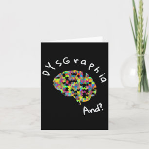 Medvetenhet Dysgraa Write Learning Disability Kort