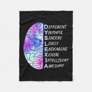 Medvetenhet - färgstark Art Brain Teacher Therapis Fleecefilt