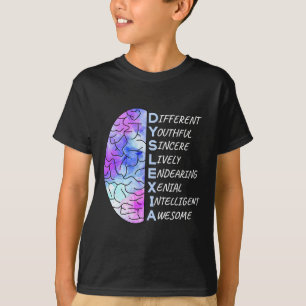 Medvetenhet - färgstark Art Brain Teacher Therapis T Shirt
