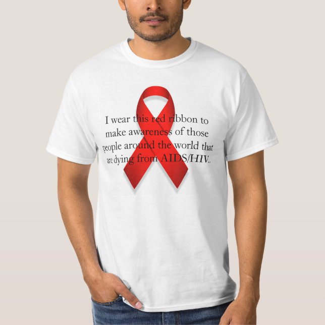 Medvetenhet för AIDS/HIV Tee Shirt (Framsida)