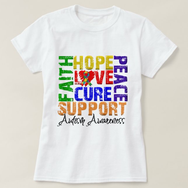 Medvetenhet för Autism för hoppkärlekbot Tröja (Design framsida)