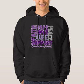 Medvetenhet för cancer för hoppkärlekbot hoodie
