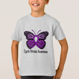 Medvetenhet för Cystic Fibrosis med fjärilen T-shirt