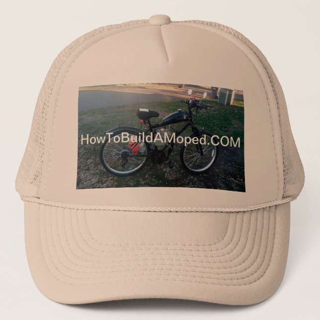 Medvetenhet för HowToBuildAMoped.COM-hattspridning Keps (Framsida)