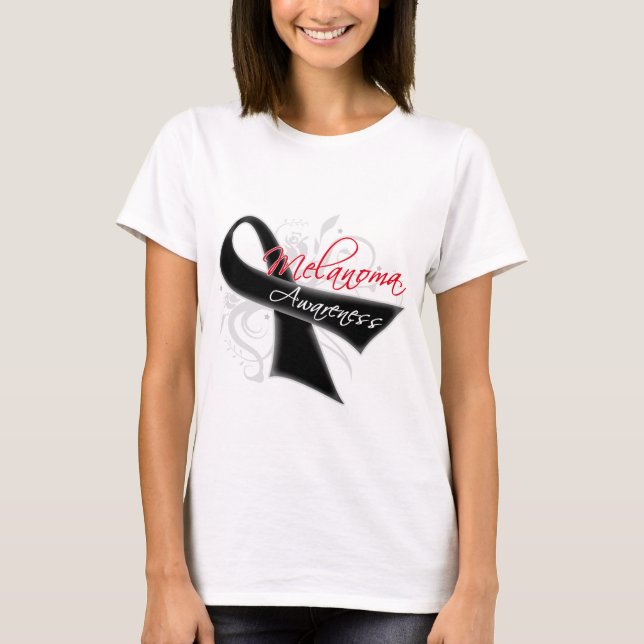 Medvetenhet för rullabandmelanom tee shirt (Framsida)