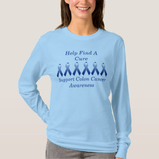 Medvetenhet för servicekoloncancer tee shirt
