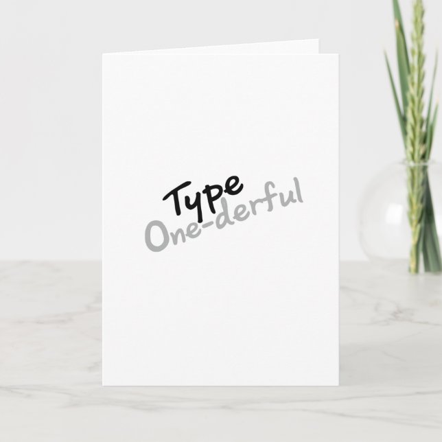 Medvetenhet för sockersjuka för typOne-derful Kort (Framsida)