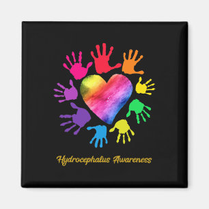 Medvetenhet Händer Hydrocephalus Gift Magnet