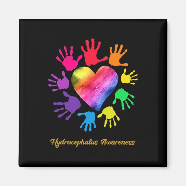 Medvetenhet Händer Hydrocephalus Gift Magnet (Framsidan)