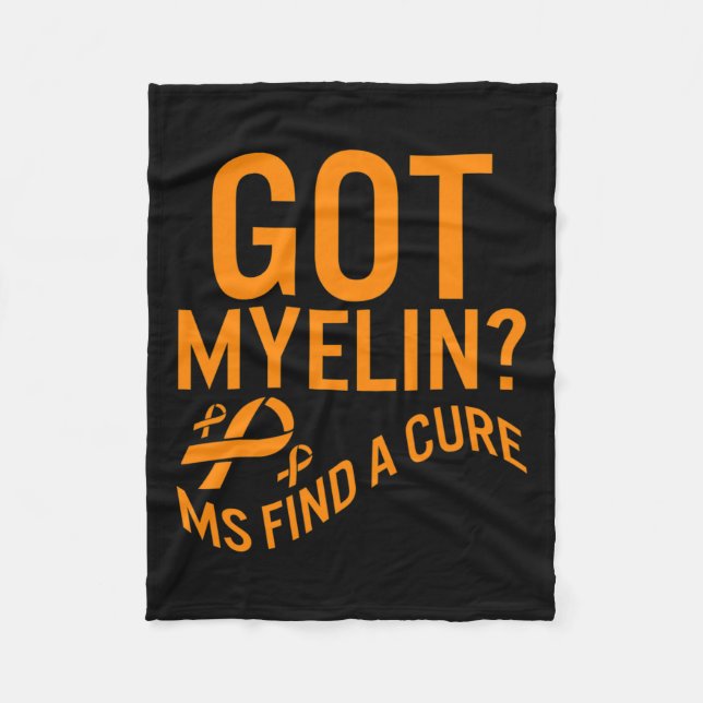 Medvetenhet Har Myelin Hitta Cure Många Sclerosis Fleecefilt (Framsidan)