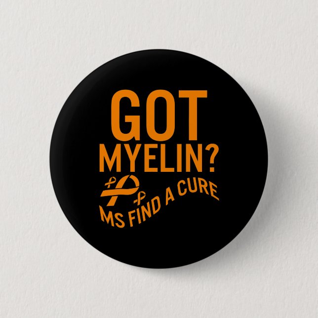 Medvetenhet Har Myelin Hitta Cure Många Sclerosis Knapp (Framsida)