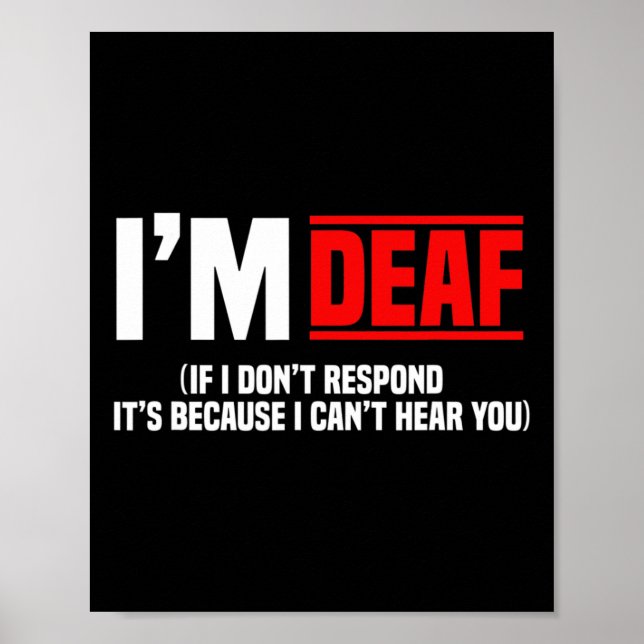 Medvetenhet Hearing Aid implantat Jag kan inte hör Poster (Framsidan)