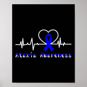 Medvetenhet Heartbeat Warrior Stöd Poster