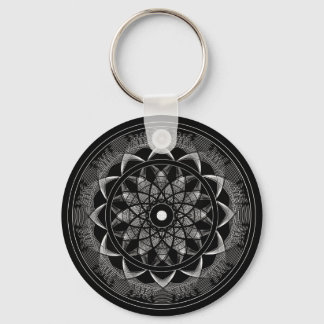 Medvetenhet - Helig Geometry Mandala Nyckelring