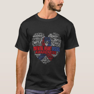 Medvetenhet Hjärtsjukdom Kamp mot hoppstöd Varning T Shirt