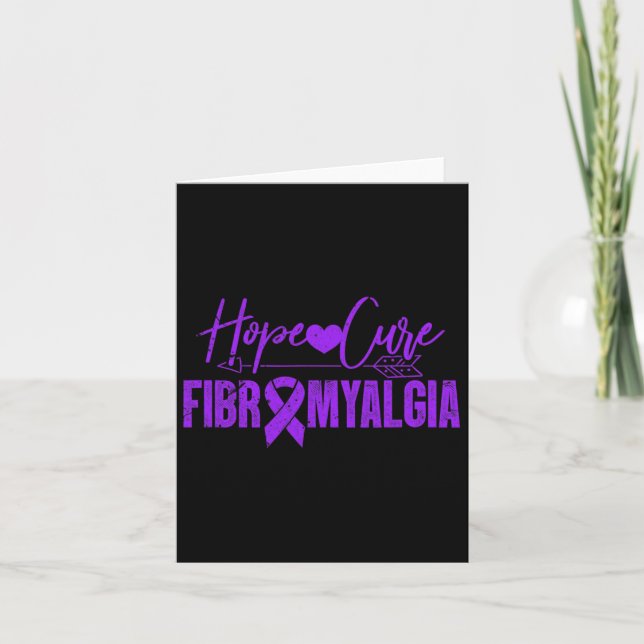 Medvetenhet Hope Cure Fibromyalgia Fibromyositis G Kort (Framsida)