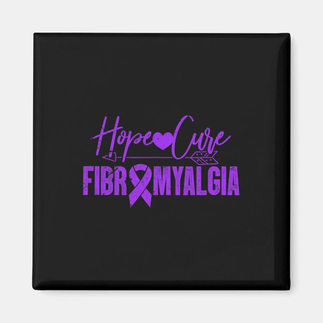 Medvetenhet Hope Cure Fibromyalgia Fibromyositis G Magnet (Framsidan)