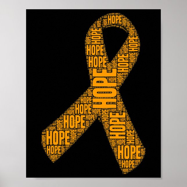 Medvetenhet Hope Leukemia Awareness Poster (Framsidan)