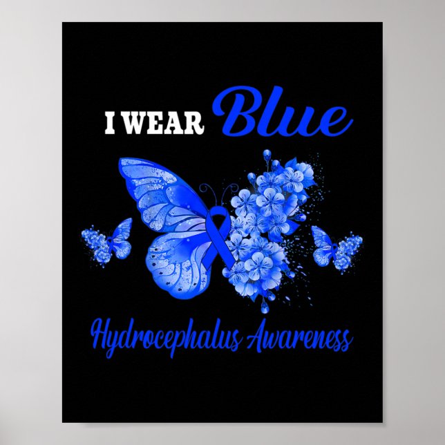 Medvetenhet I Bära Blue Butterfly Poster (Framsidan)