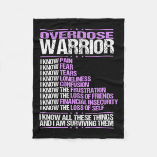 Medvetenhet I Know Pain Survivor Purple Ribbon Fleecefilt