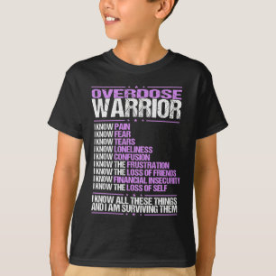 Medvetenhet I Know Pain Survivor Purple Ribbon T Shirt