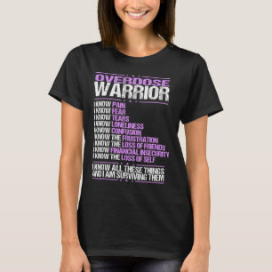 Medvetenhet I Know Pain Survivor Purple Ribbon T Shirt