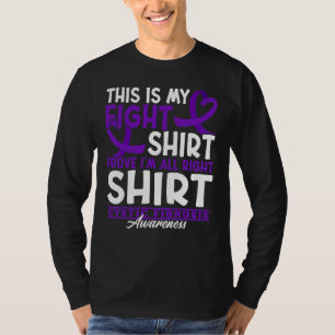 Medvetenhet i stöd för fyrkantsfig I cystisk fibro T Shirt